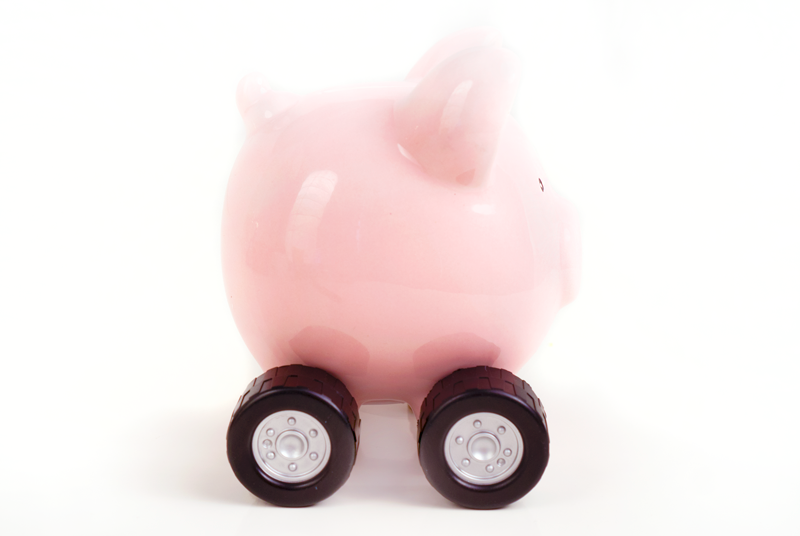 Piggy Bank on Wheels